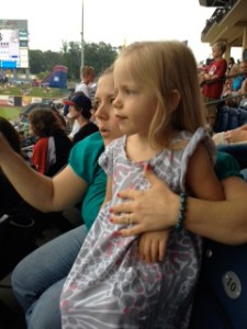 Explaining baseball to Kathryn